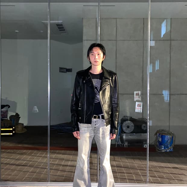 Glitter Washed Boots Cut Pants