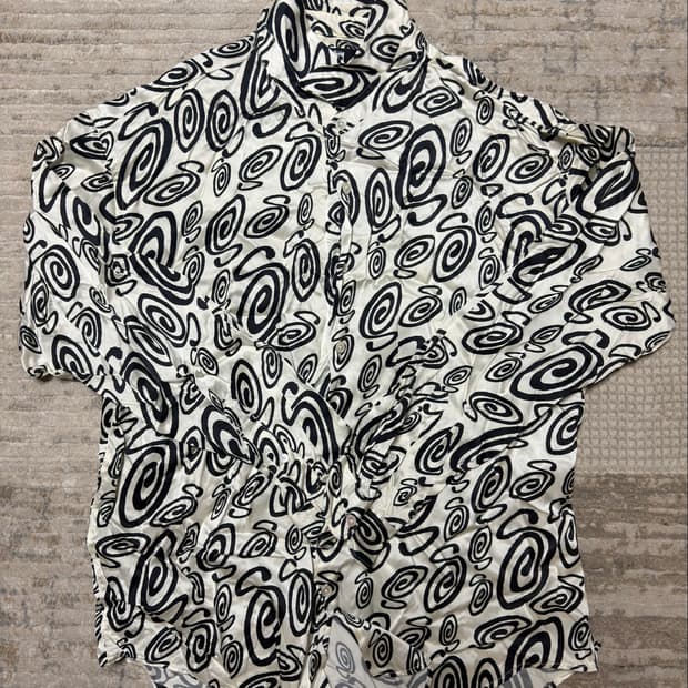 스투시 swirly shirt xxl