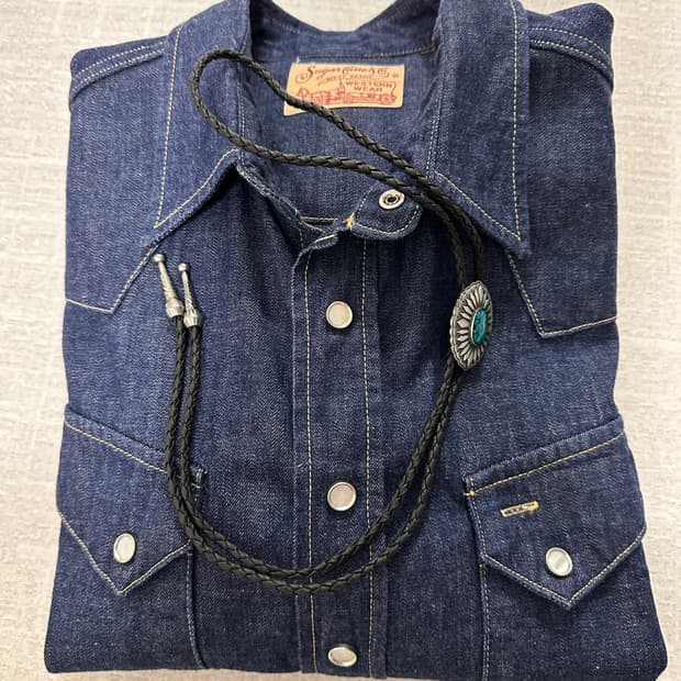 [sugar cane]슈가케인 데님 웨스턴셔츠