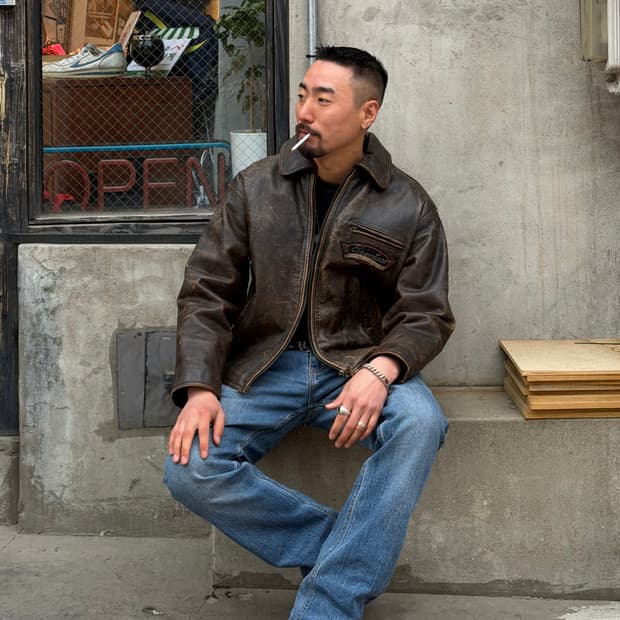 BRENNTANO 90s brown cowhide jacket