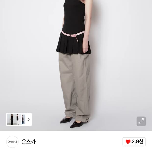 온스카 플리츠 미니 원피스 PLEATS MINI ONE-PIECE