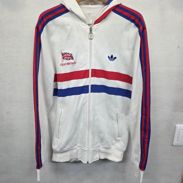 아디다스 신영국 기모 트랙 져지 후드집업 L