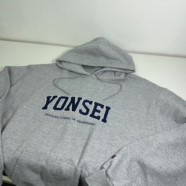 2XL 챔피온 그레이 연세 후드티