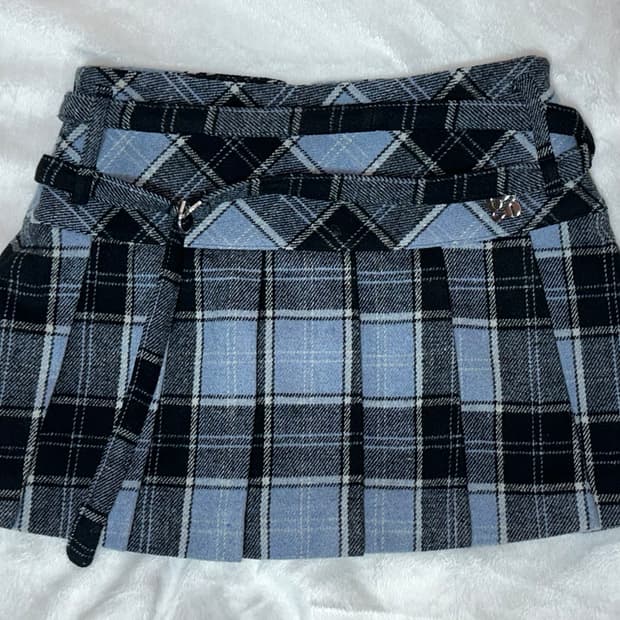 글로니 glowny jemma skirt 울 체크 스커트 xs/s