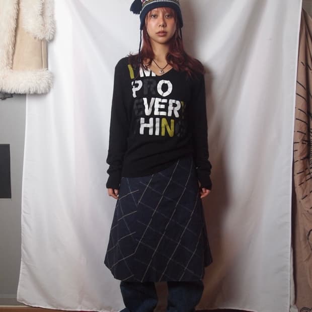 KUMIKYOKU 쿠미코큐 체크 플리츠 스커트