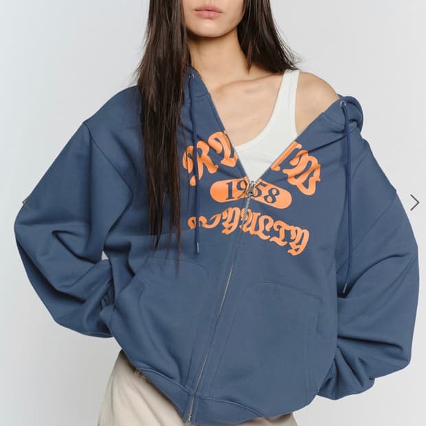 썬번프로젝트 블루 후드집업 (새상품)