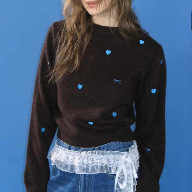 론론 리본 브라운니트