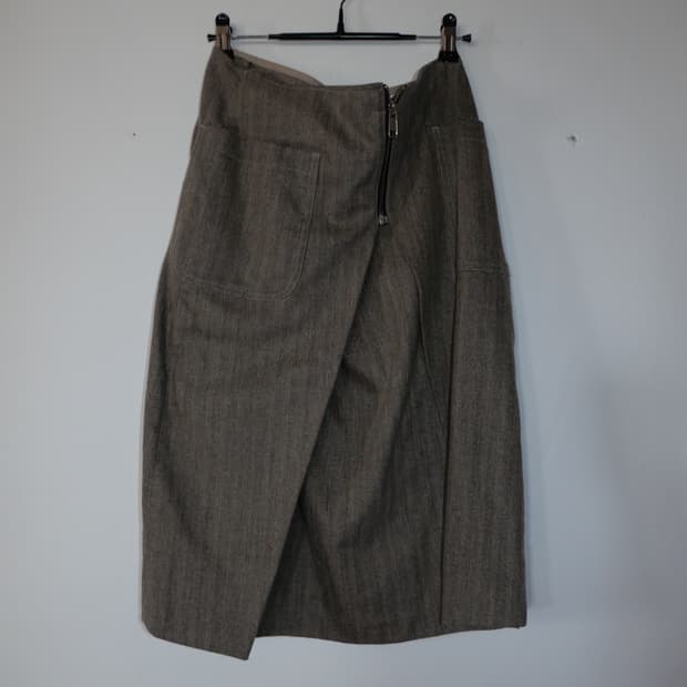 double-zip layered skirt #mm6