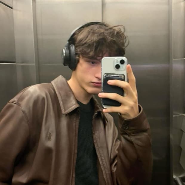 폴로 랄프로렌 남성 맥스웰 램스킨 레더자켓 브라운