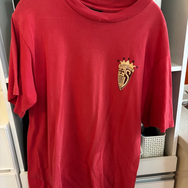 80s stussy crown shirt