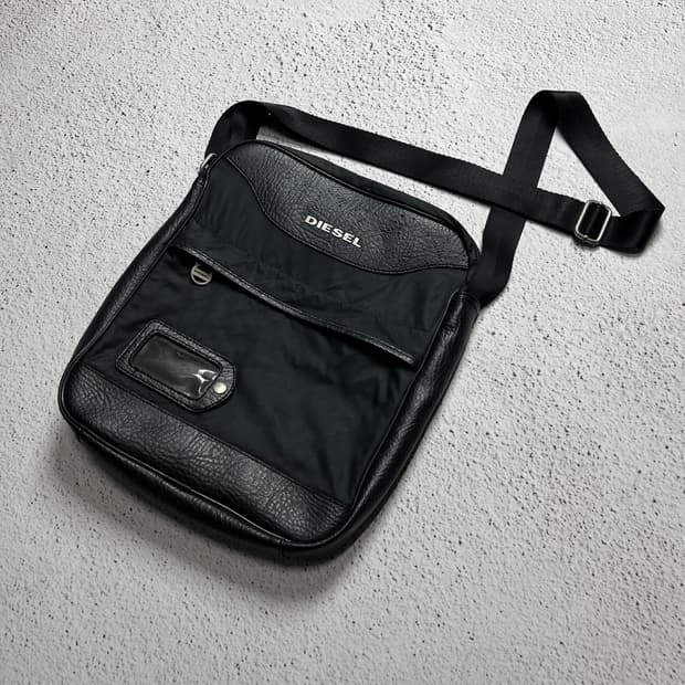 Vintage Diesel Leather Nylon Crossbody