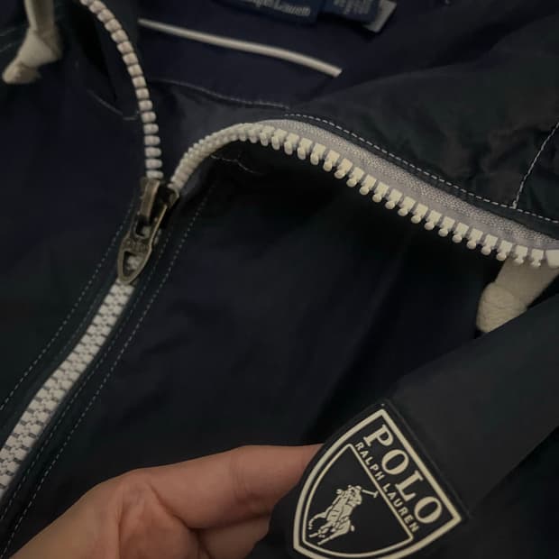 [희귀] 폴로 가먼트 다이 트윌 후드 재킷