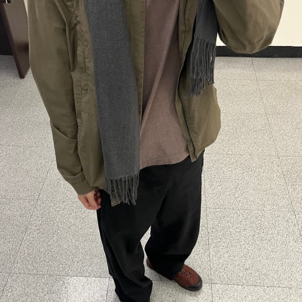 자라 밀리터리 후드 자켓 M