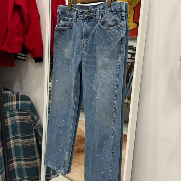 90-00s Carhartt 칼하트 페인팅 데님 팬츠 (36inch)