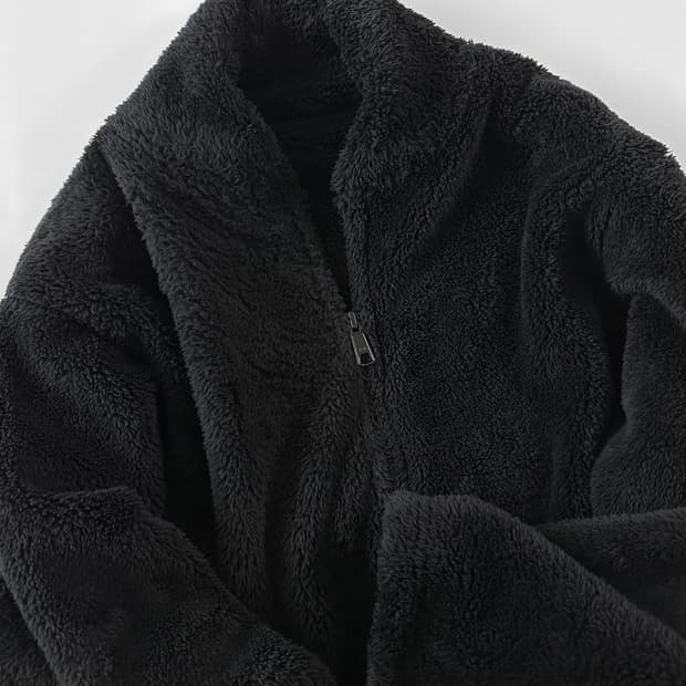 요지 야마모토 리빙 블랙 플리스 자켓