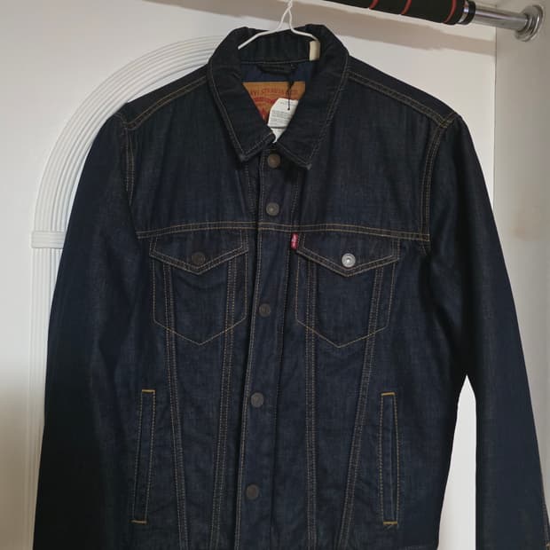 리바이스 패딩 청자켓