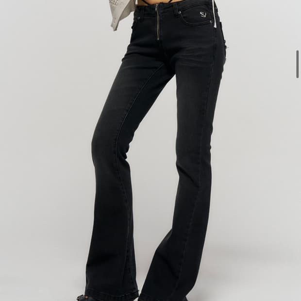 스키즘인듀싱 크로스 로우라이즈 부츠컷 팬츠 워싱데님 L 보헤미안서울