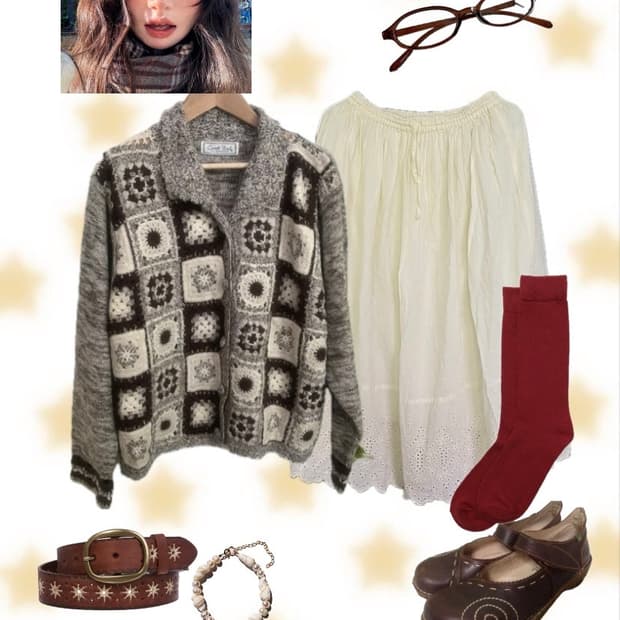 🌰빈티지 라떼 코지 모리걸set