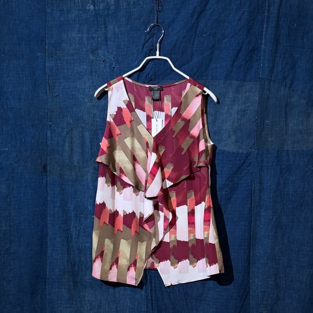 44-55 ) ANN TAYLOR Patterned Sleeveless