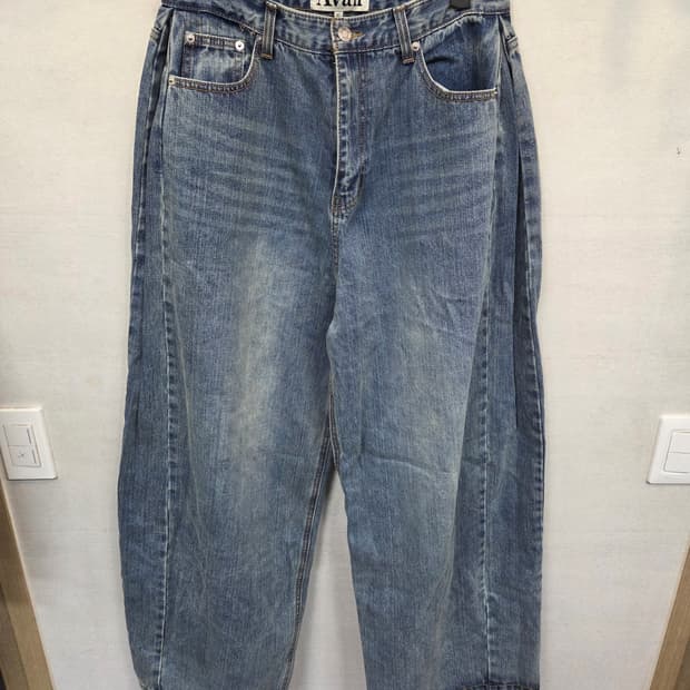 어반드레스 여성 슈퍼 와이드 벌룬핏 데님팬츠 xl