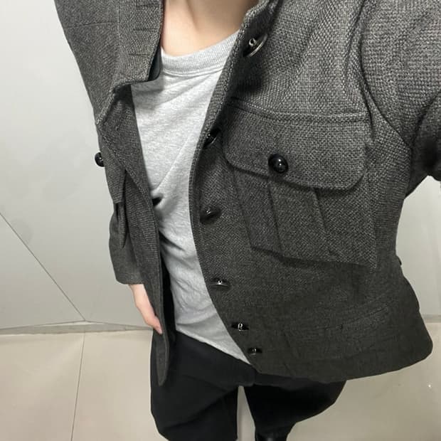 발렌시아가 울 밀리터리 자켓