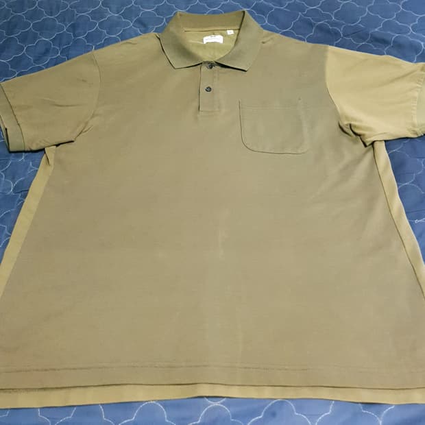 (단종매물) 유니클로 엔지니어드 가먼츠 배색 코튼 반팔 카라티 (XL).