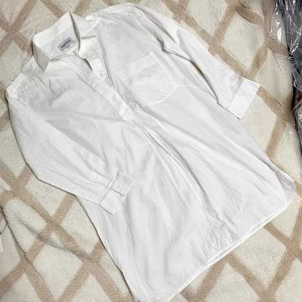 Enfold 화이트 롱 셔츠 38사이즈