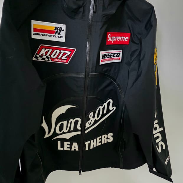 슈프림 x 밴슨 레더스 고어텍스 쉘 자켓 블랙 - 25FW XL