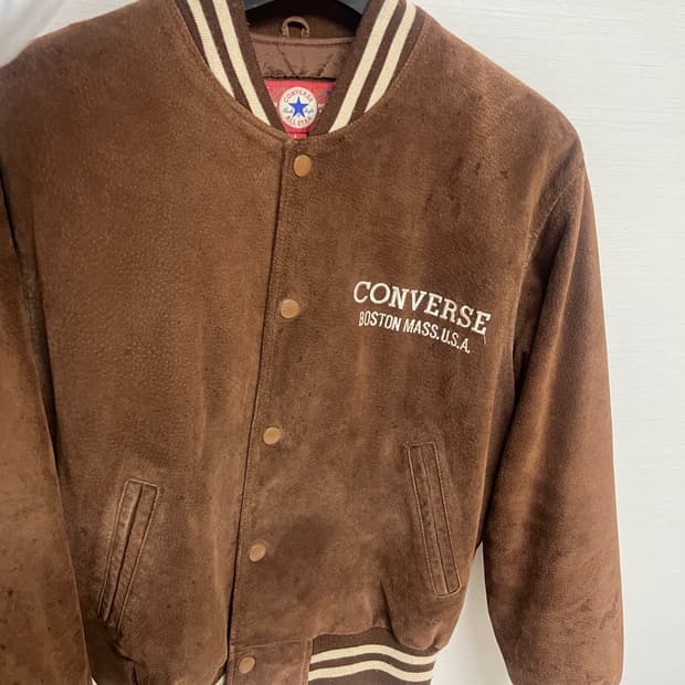 컨버스 90s 척테일러 가죽 바시티 자켓 일본판