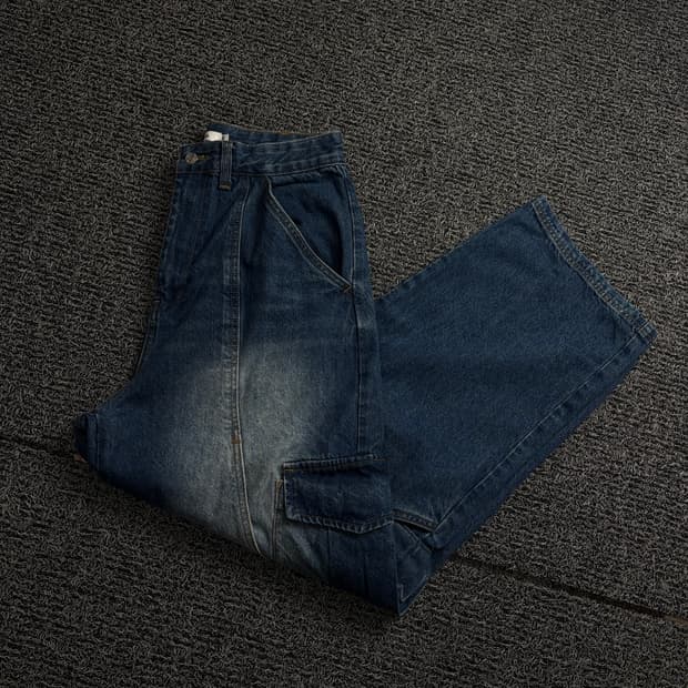 Namade 와이드핏 카고 퍼티그 데님 팬츠 1952