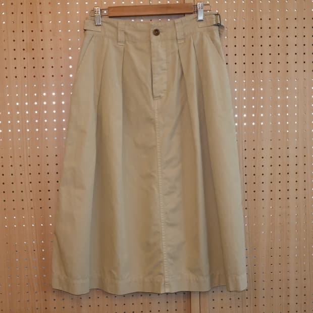 Mhl 베이지 신치백 스커트 