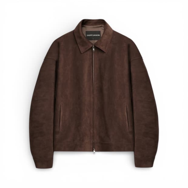 도프제이슨 스웨이드 싱글 자켓 L