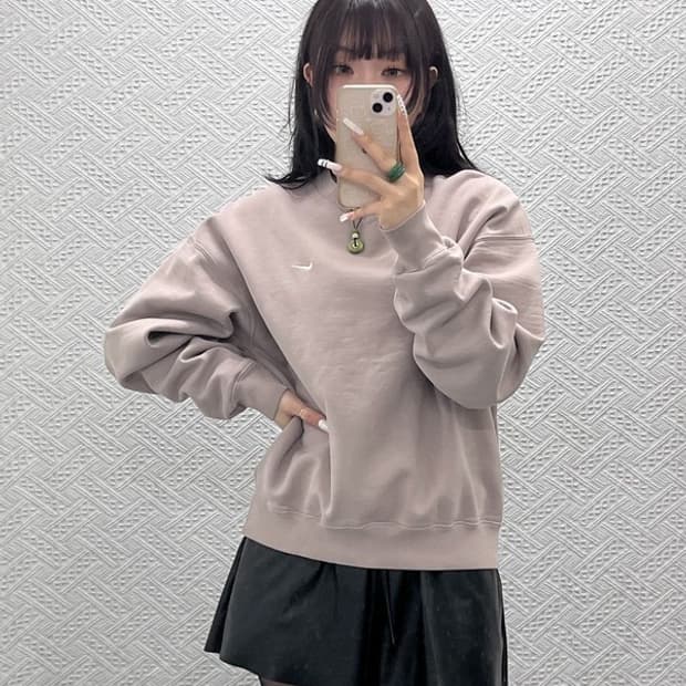 나이키 NRG 빈티지 캐주얼 라떼 브라운 맨투맨 L C10949