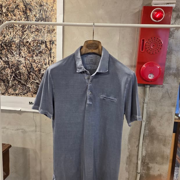 헨리코튼 가먼트다이 PK 티셔츠