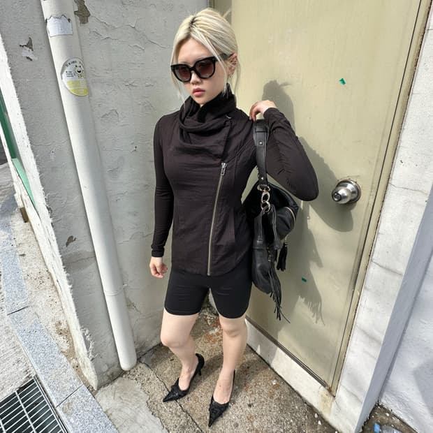 00s 헬무트 랭 블랙 라이트 랩 자켓
