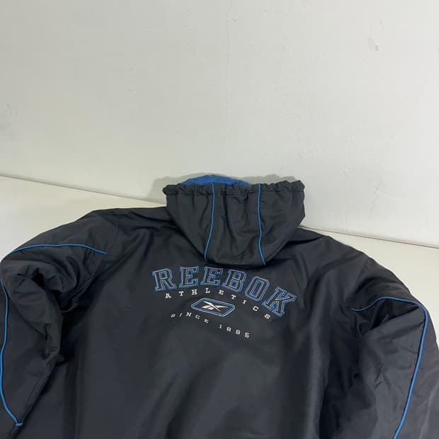 110 리복 블랙 백로고 올드스쿨 후드 점퍼