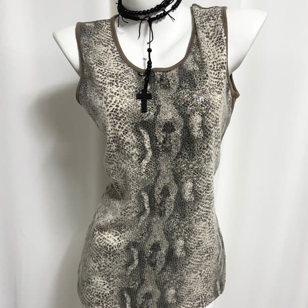 Python brown sleeveless