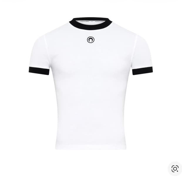 [원가 21.5만] 마린 세르 우먼 문 로고 저지 피티드 티셔츠 화이트