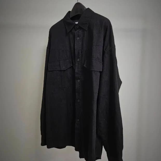 마카웨어 풀라이닝 오가닉 코튼 셔츠자켓 블랙