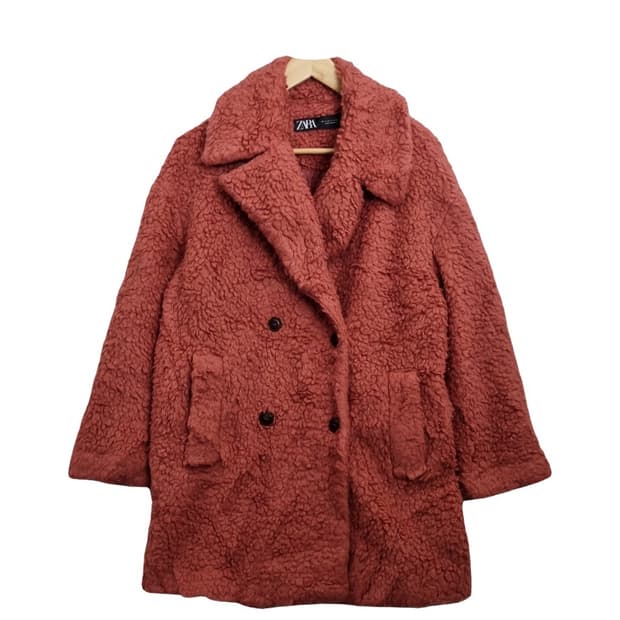 자라 우먼 테디 더블 코트