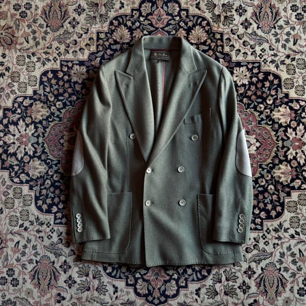 로로피아나 캐시미어 더블 브레스티드 자켓 100