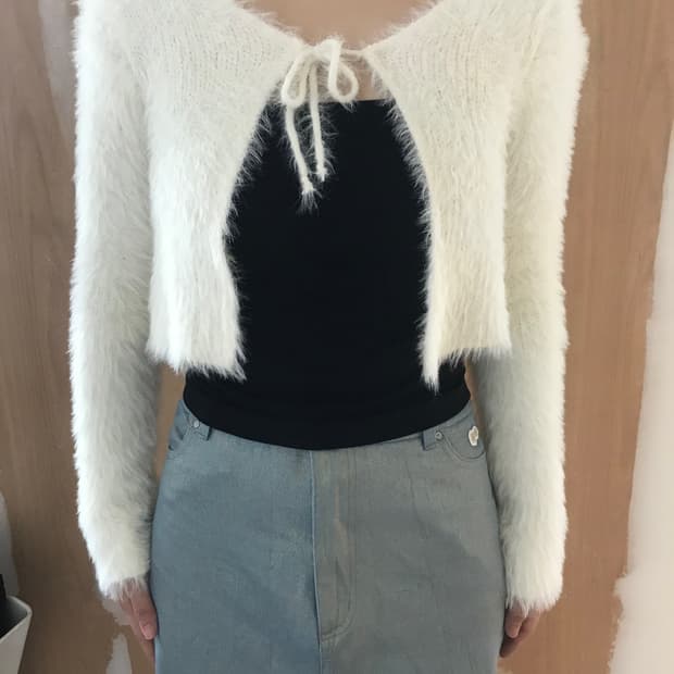 vintage ribbon knit cardigan