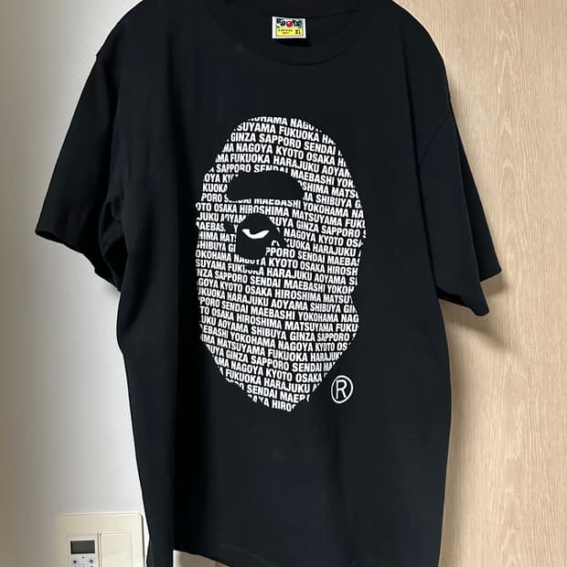베이프 에이프헤드 티셔츠 블랙( XL )