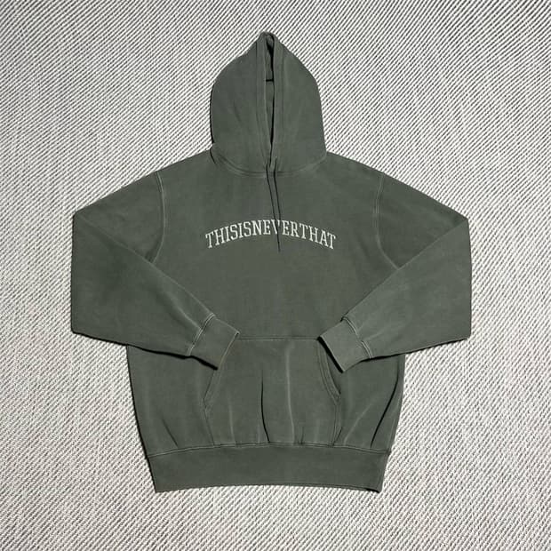 [XL] Thisisneverthat 디스이즈네버댓 카키 기모 후드티