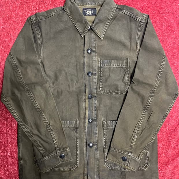 RRL 리버스 새티인 오버셔츠 더블알엘