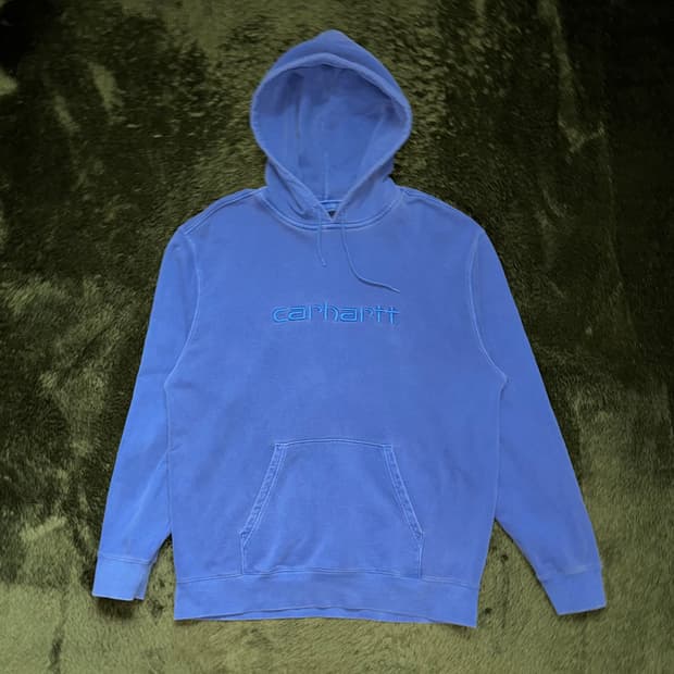 [XXL] 칼하트 WIP 엠브로이더리 가먼트 다잉 후디 블루