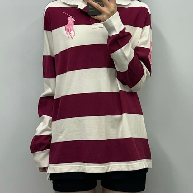 폴로 랄프로렌 빅포니 단가라 럭비티 카라 티셔츠