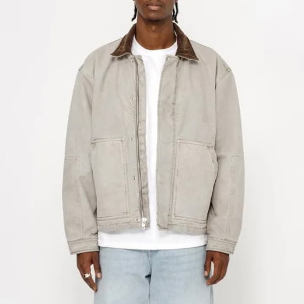 [L] 스투시 워크자켓 그레이 디트로이트자켓