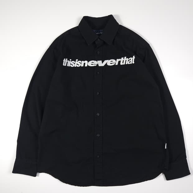 디스이즈네버뎃 빅로고 셔츠 블랙
