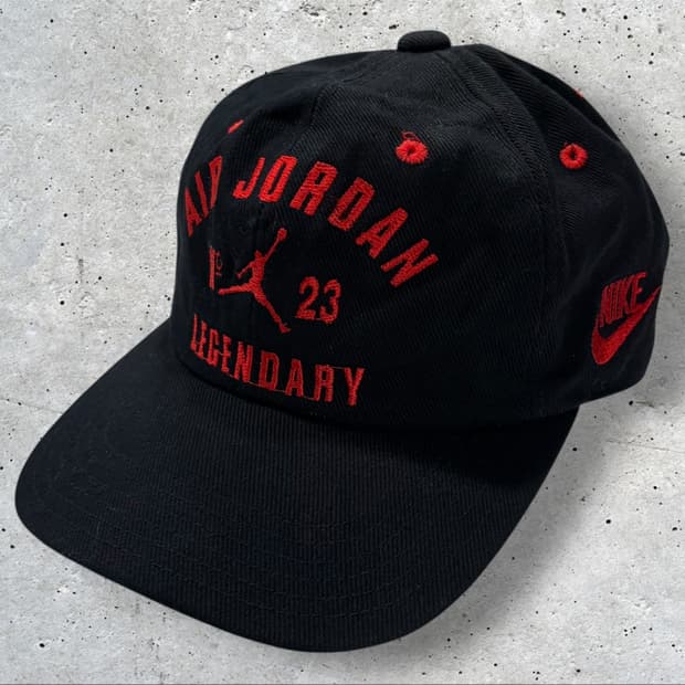 90s 삼나스포츠 나이키 에어조던 검정 볼캡 모자